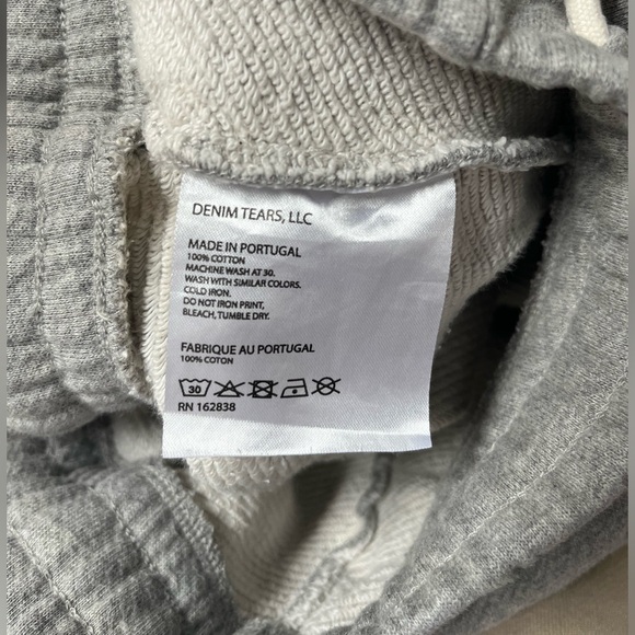 Denim Tears Cotton Wreath Sweatpants Grey - Picture 3 of 4